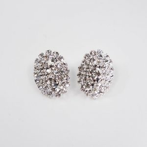 Oval Crystal Stud Earrings