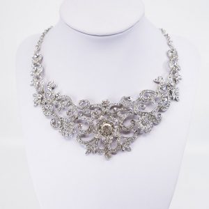 Vintage Style Crystal Necklace & Earring Set
