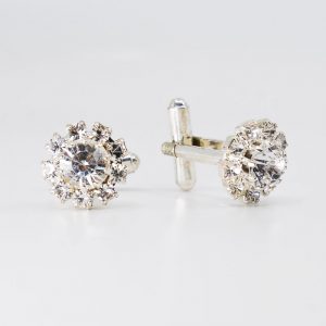 Komalle medium cluster cufflinks - crystal