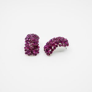 Diamante Studded Bar Earrings