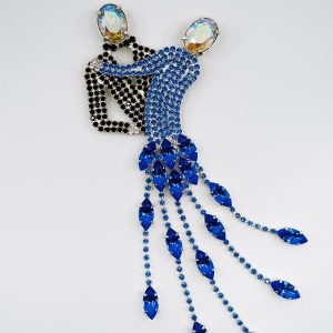Large crystal dancers brooch