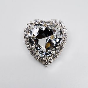 Swarovski Rhinestone Heart Brooch