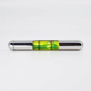 Spirit Level Green Rhodium Tie Slide