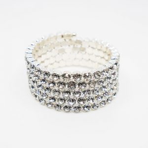 Coiled crystal spring bracelet
